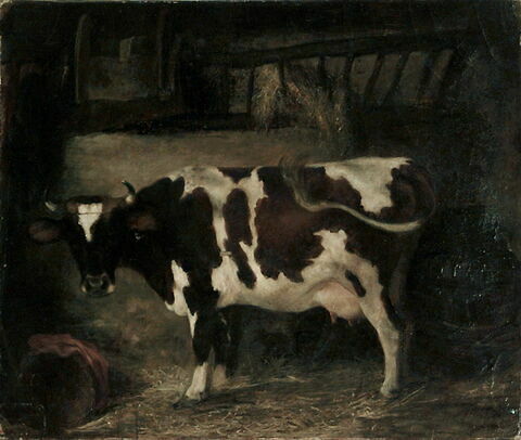Vache dans une étable; étude d'après nature., image 2/2