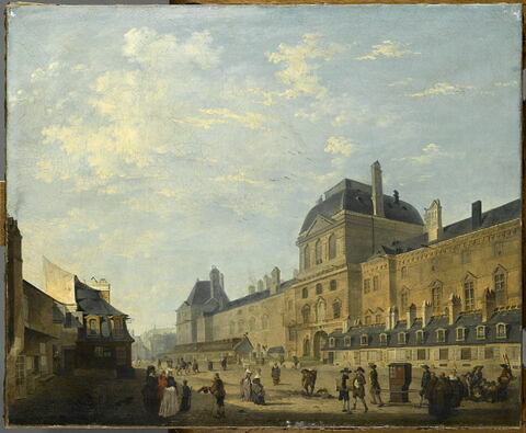 La Façade du Louvre avec le Pavillon de l'Horloge, vue de la Fromenteau., image 3/4