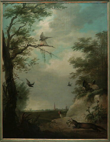 Panneau décoratif (paysage avec phoque et oiseaux), image 3/3