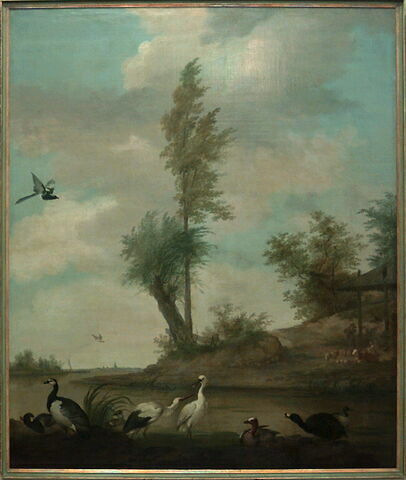 Panneau décoratif (paysage et oiseaux), image 2/2