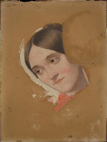 Tête de femme à bandeaux plats. Madame Desaux (Henriette Brown artiste peintre), image 2/4