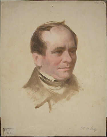 Tête d'homme replet et coloré Armand Bertin. Verso : tête d'homme de trois quarts à droite, M. de Sacy, image 4/6
