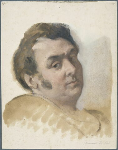 Tête d'homme replet et coloré Armand Bertin. Verso : tête d'homme de trois quarts à droite, M. de Sacy, image 5/6