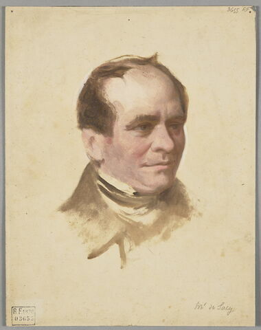 Tête d'homme replet et coloré Armand Bertin. Verso : tête d'homme de trois quarts à droite, M. de Sacy, image 2/6