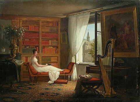 Madame Récamier dans son salon à l'Abbaye-aux-Bois, image 2/4