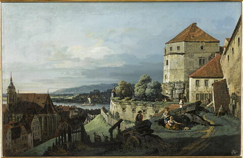 Vue de Pirna, prise du château de Sonnenstein, image 1/2