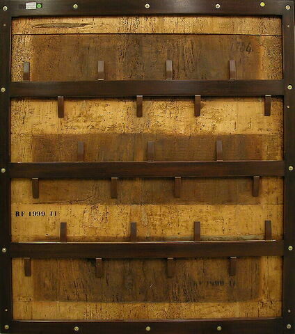 dos, verso, revers, arrière ; vue d'ensemble ; vue avec cadre © 2005 Musée du Louvre / Angèle Dequier