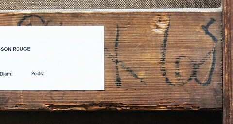 dos, verso, revers, arrière ; détail inscription © 2017 Musée du Louvre / Peintures