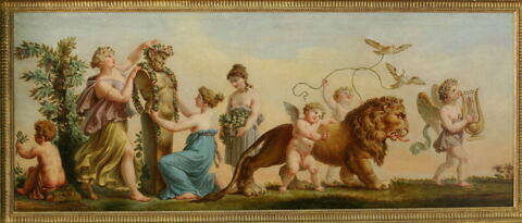 Le Printemps (salon des saisons) amours, lion, couronnement d'un terme, image 2/3