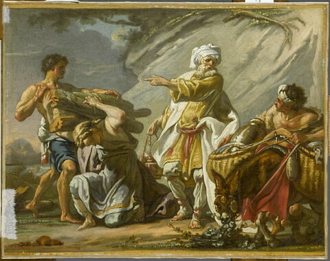 Abraham se préparant au sacrifice d'Isaac