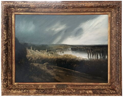 Vue de la Seine avec une diligence, image 2/3