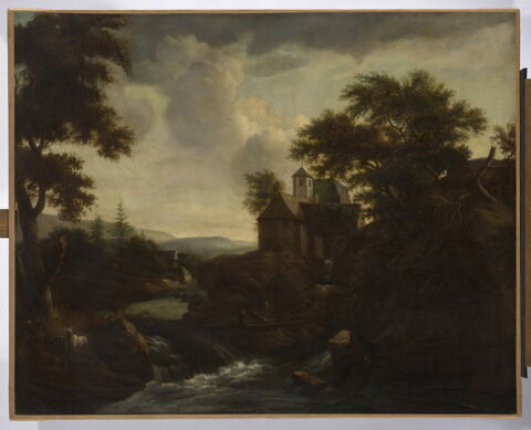Paysage avec moulin à eau