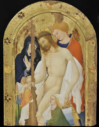 Le Christ de pitié soutenu par saint Jean l’Evangéliste en présence de la Vierge et de deux anges., image 5/13