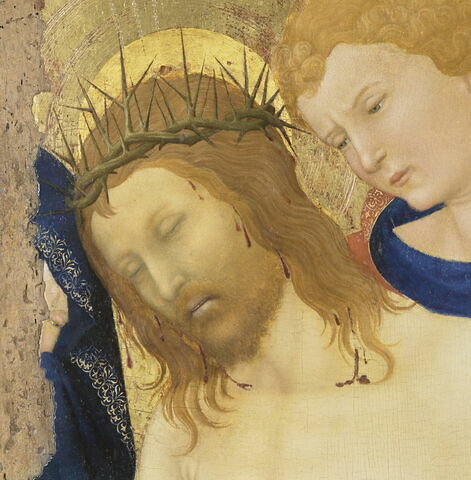 Le Christ de pitié soutenu par saint Jean l’Evangéliste en présence de la Vierge et de deux anges., image 2/13