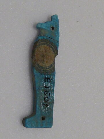 détail marquage / immatriculation ; détail étiquette ; dos, verso, revers, arrière © 2022 Musée du Louvre / Antiquités égyptiennes
