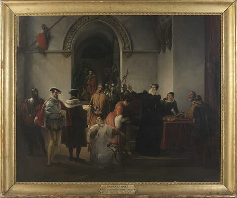 Marie Stuart protestant de son innocence à la lecture de sa condamnation à mort, image 2/2