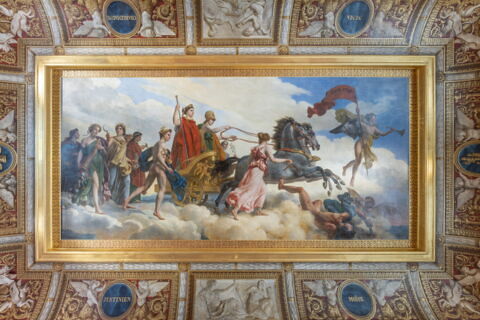 Plafond : La Loi descend sur la Terre; elle y établit son empire et y répand ses bienfaits, image 2/3