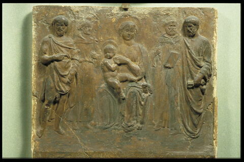 La Vierge trônant tenant l'Enfant sur ses genoux entre saint Pierre, saint Paul, saint Jean Baptiste et saint François, image 2/5
