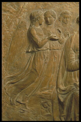 La Vierge assise tenant l'Enfant nu sur le genou gauche entourée par six anges volants, image 3/5