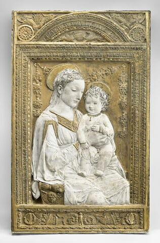 La Vierge et l'Enfant dans un encadrement