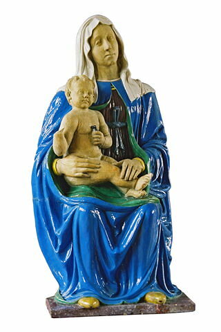 La Vierge assise portant l'Enfant assis sur son genou droit