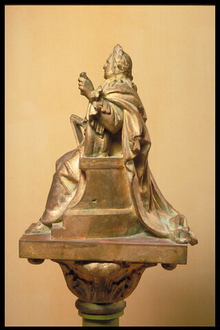 Louis XVIII sommet du sceptre de la statue La Restauration du Quadrige de l'arc de triomphe du Carrousel, image 9/10