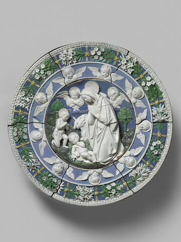 La Vierge adorant l'Enfant en présence de saint Jean Baptiste enfant et de deux chérubins, image 4/7