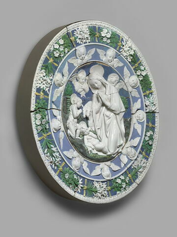 La Vierge adorant l'Enfant en présence de saint Jean Baptiste enfant et de deux chérubins, image 5/7