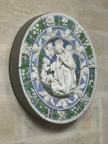 La Vierge adorant l'Enfant en présence de saint Jean Baptiste enfant et de deux chérubins, image 6/7