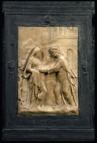 Le Mariage de la Vierge et la Visitation, éléments du monument funéraire d'Emeric Schillinck, chantre de Saint-Lambert de Liège de 1550 à sa mort en 1565, image 3/4