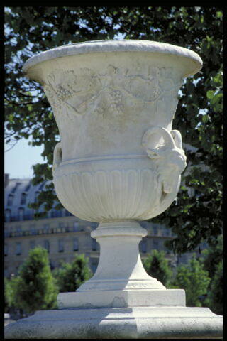 Vase à décor branchés de vignes, anses à têtes de béliers, image 5/5