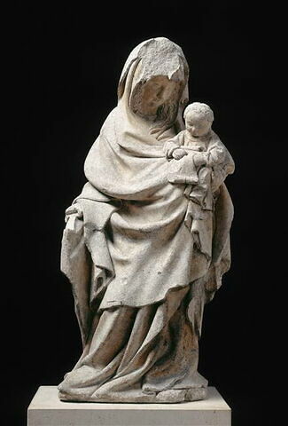La Vierge et l'Enfant Jésus tenant un phylactère