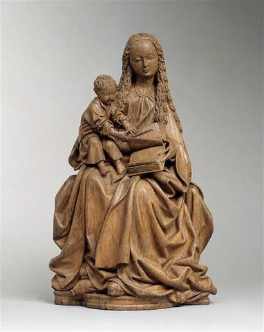 La Vierge à l'Enfant assise sur un pliant