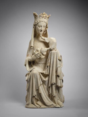 La Vierge assise tenant l'Enfant debout sur son genou