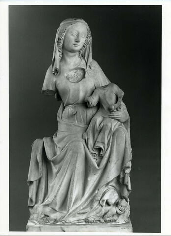 La Vierge assise portant l'Enfant et foulant aux pieds le démon sous la figure d'un faune