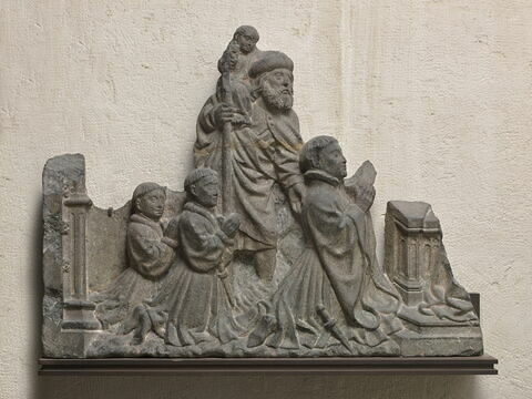 Saint Christophe, un donateur et ses deux fils