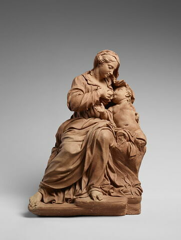 Vierge assise allaitant l'Enfant, image 1/6