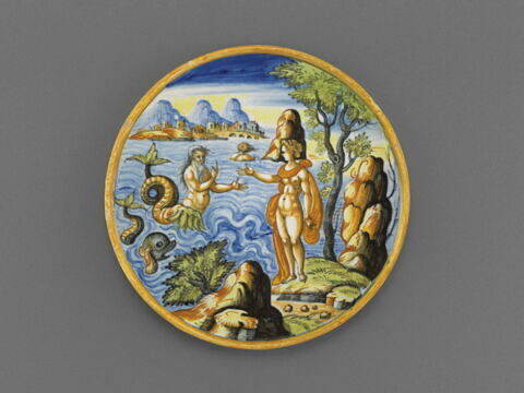 Plateau rond : Glaucus et Scylla