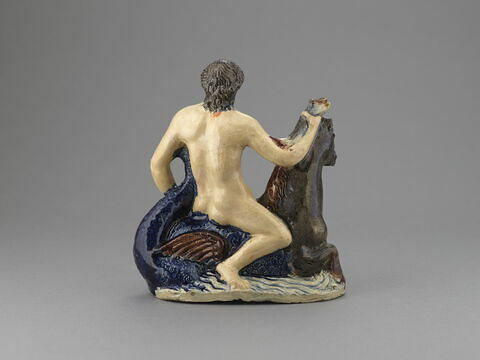 Statuette : Neptune sur un cheval marin, image 3/4