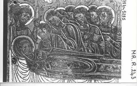 Plaque provenant d'un retable ou d'un frontal d'autel : Dormition de la Vierge, image 4/5