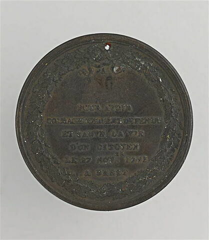 Médaille : Louis XVI / inscription, image 2/2