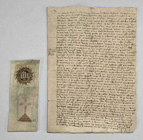 Copie du testament de Jeanne de France, signée par elle, image 1/3