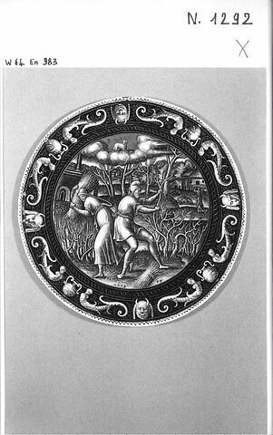 Assiette : Le Mois de mars, d'un ensemble de neuf assiettes, Les Mois (N 1290 à N 1298), image 7/7