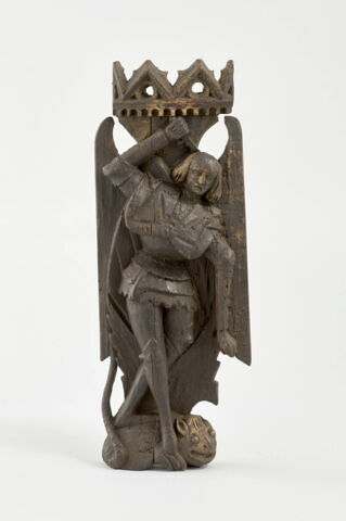 Bas-relief : saint Michel tuant le dragon, image 1/2