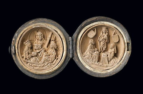 Grain de chapelet : saint André, sainte Barbe, image 1/1