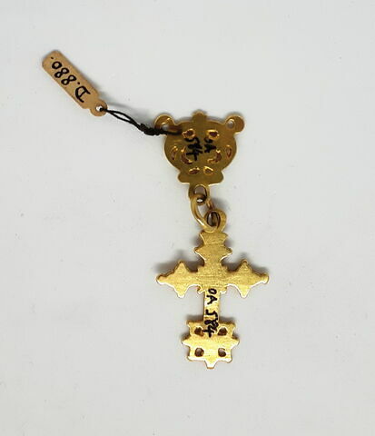 Croix de chapelet et coeur en or, image 2/2