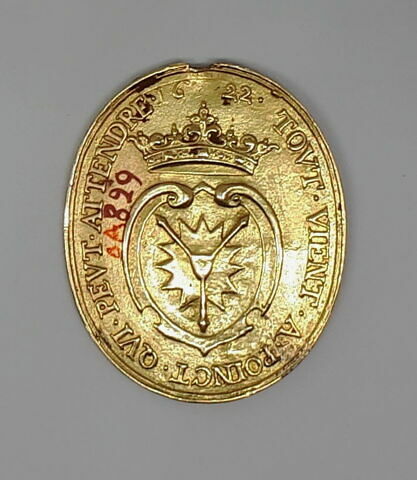 Médaille : Juste Hermann, comte de Holstein / un écu aux armes de Holstein, image 2/2