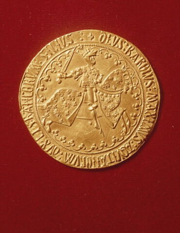 Surmoulage du droit d'une médaille de Charles de France, duc de Guyenne (de 1469 à 1472) et frère de Louis XI : le duc chevauchant, image 4/5
