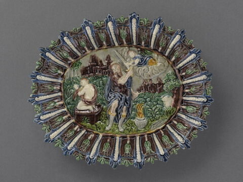 Plat ovale : Le Sacrifice d'Isaac (scène horizontale), image 1/6