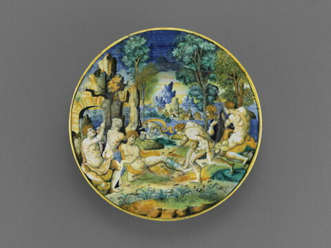 Assiette : Apollon et Marsyas, image 1/3